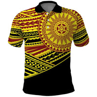 Personalised Tonga Ha apai High School Polo Shirt Ngatu Fonulei Pattern LT9 Gold - Polynesian Pride