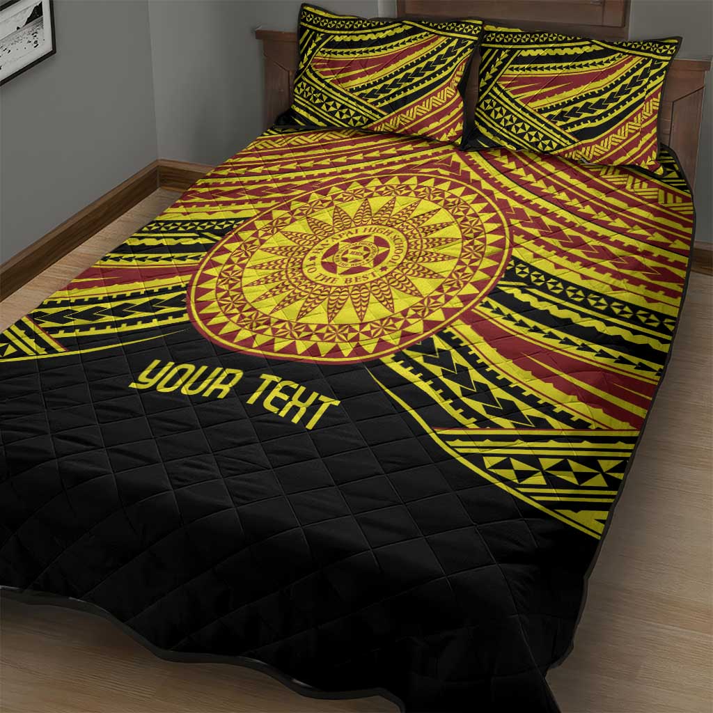 Personalised Tonga Ha apai High School Quilt Bed Set Ngatu Fonulei Pattern LT9 - Polynesian Pride