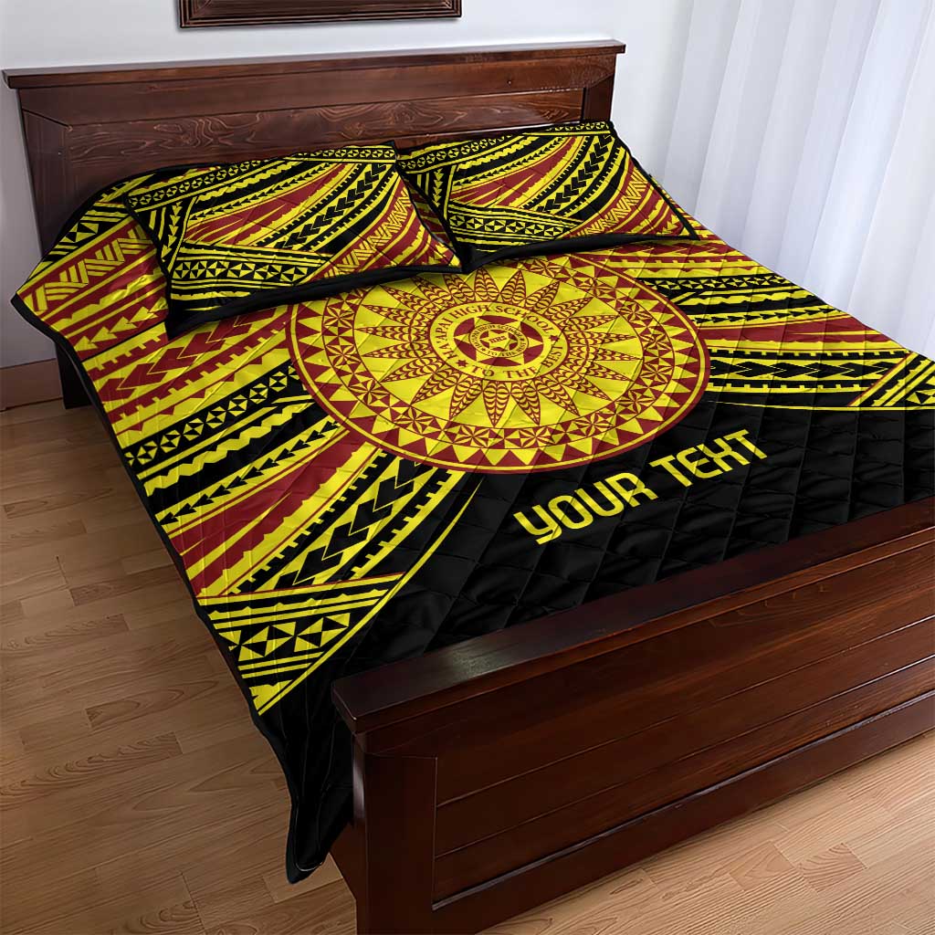 Personalised Tonga Ha apai High School Quilt Bed Set Ngatu Fonulei Pattern LT9 - Polynesian Pride