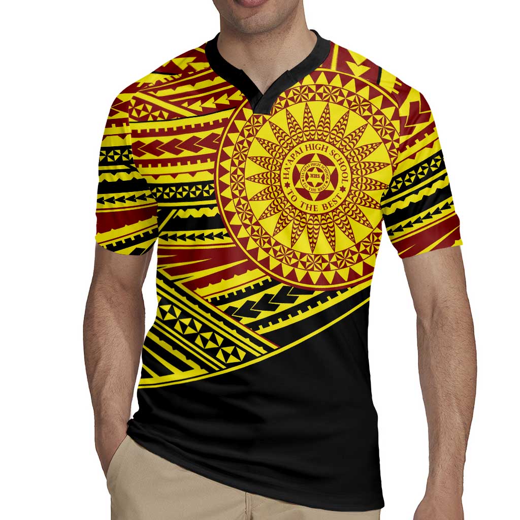 Personalised Tonga Ha apai High School Rugby Jersey Ngatu Fonulei Pattern