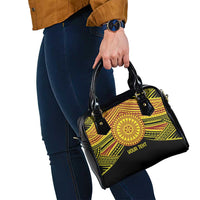 Personalised Tonga Ha apai High School Shoulder Handbag Ngatu Fonulei Pattern