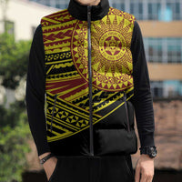 Personalised Tonga Ha apai High School Sleeveless Puffer Jacket Ngatu Fonulei Pattern - Polynesian Pride