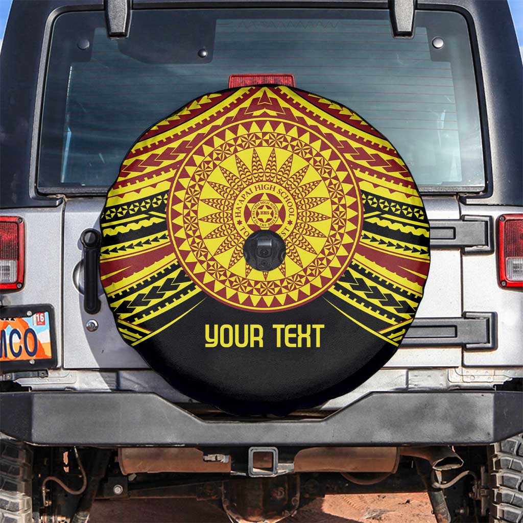 Personalised Tonga Ha apai High School Spare Tire Cover Ngatu Fonulei Pattern