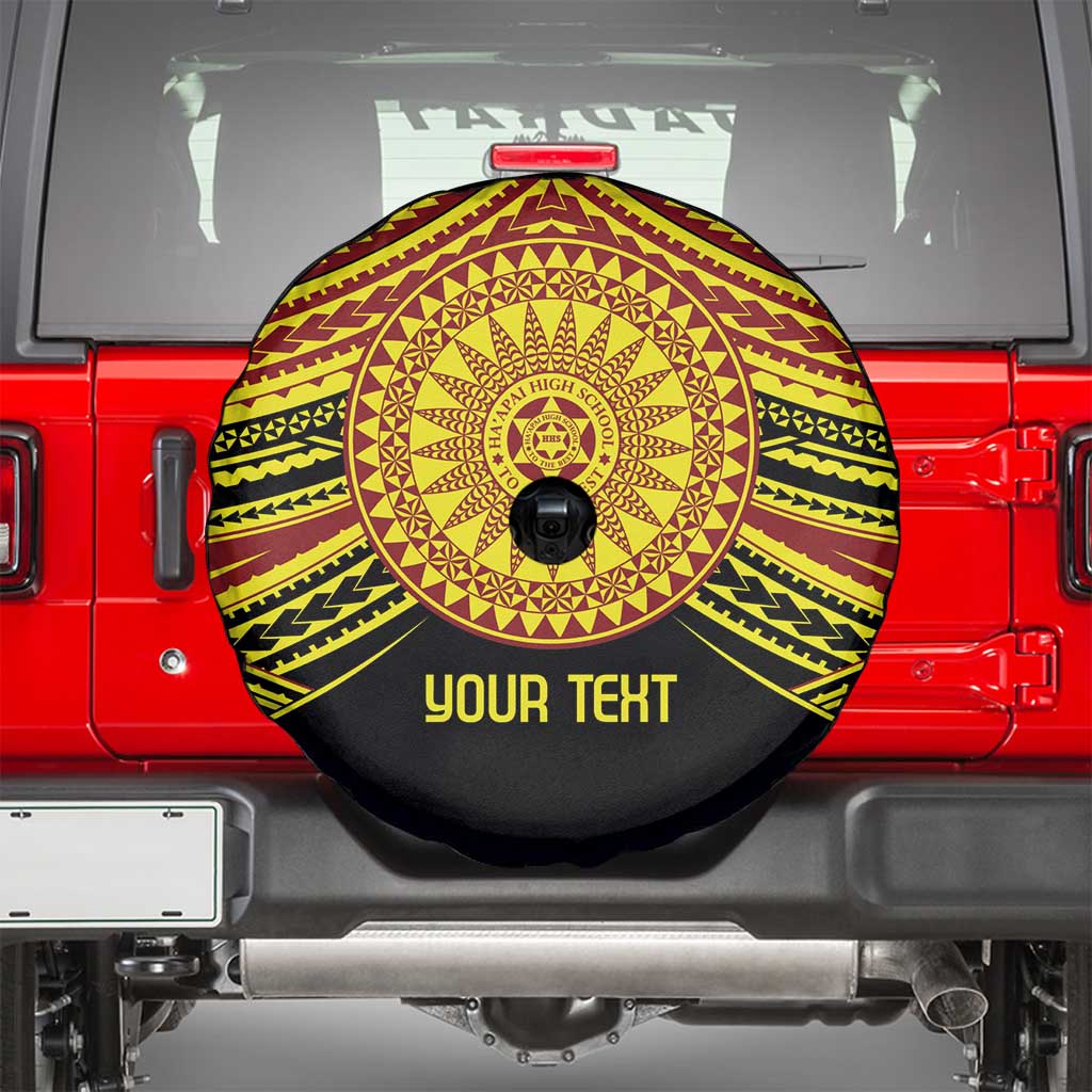 Personalised Tonga Ha apai High School Spare Tire Cover Ngatu Fonulei Pattern