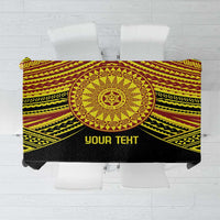 Personalised Tonga Ha apai High School Tablecloth Ngatu Fonulei Pattern