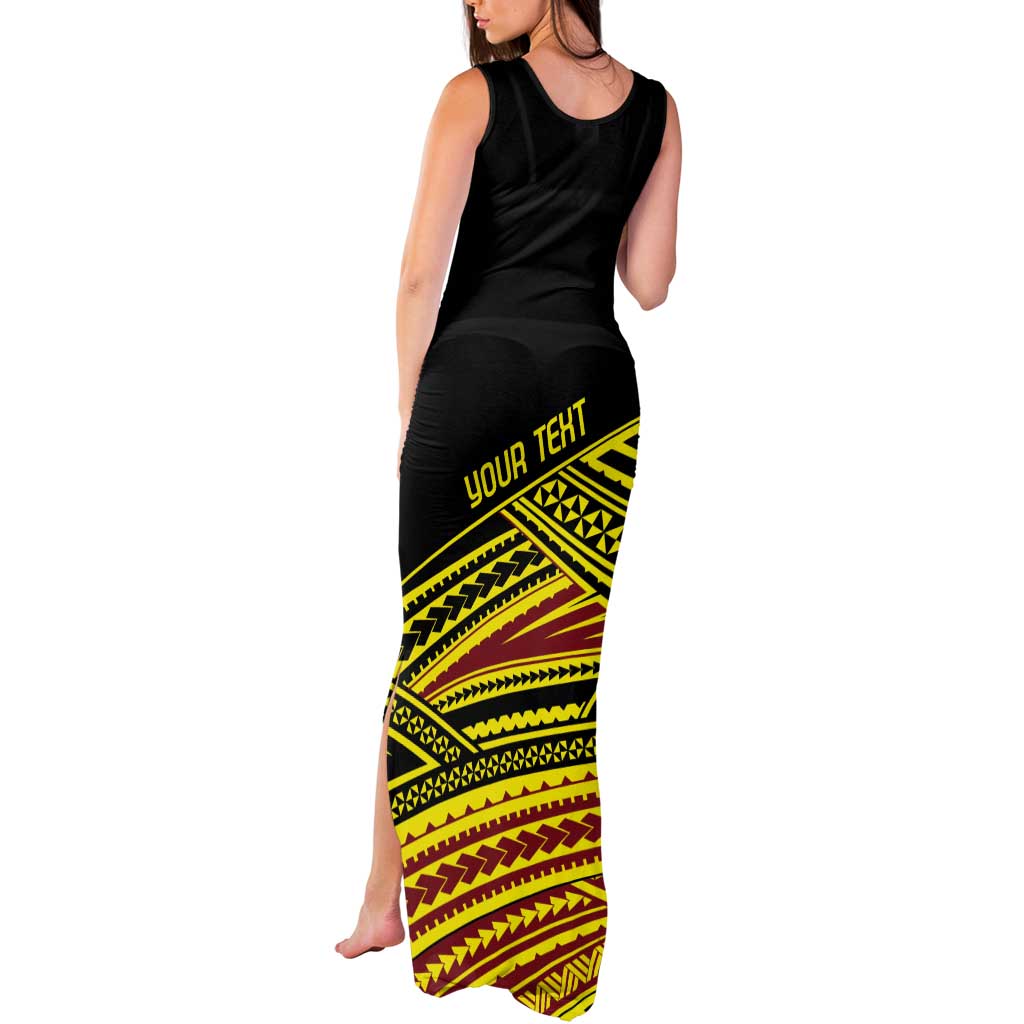Personalised Tonga Ha apai High School Tank Maxi Dress Ngatu Fonulei Pattern