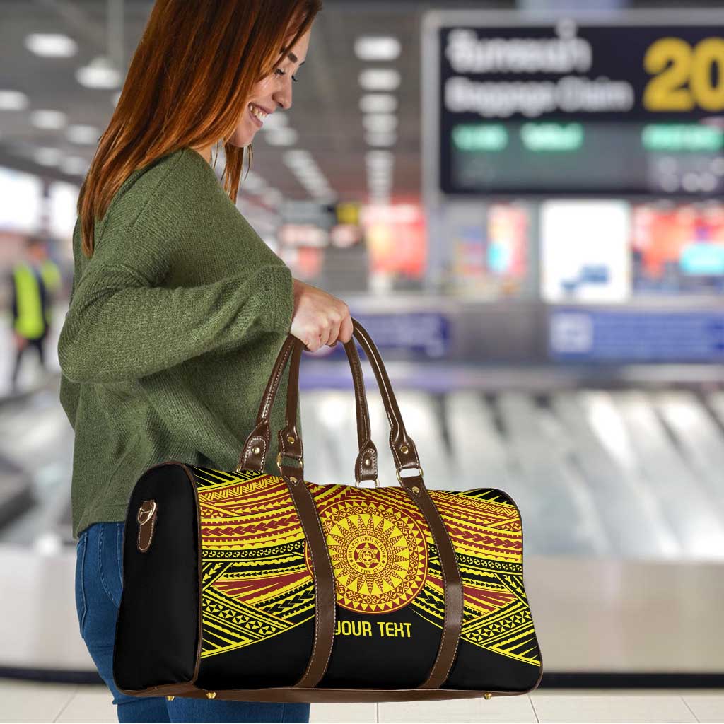 Personalised Tonga Ha apai High School Travel Bag Ngatu Fonulei Pattern - Polynesian Pride