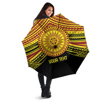 Personalised Tonga Ha apai High School Umbrella Ngatu Fonulei Pattern - Polynesian Pride