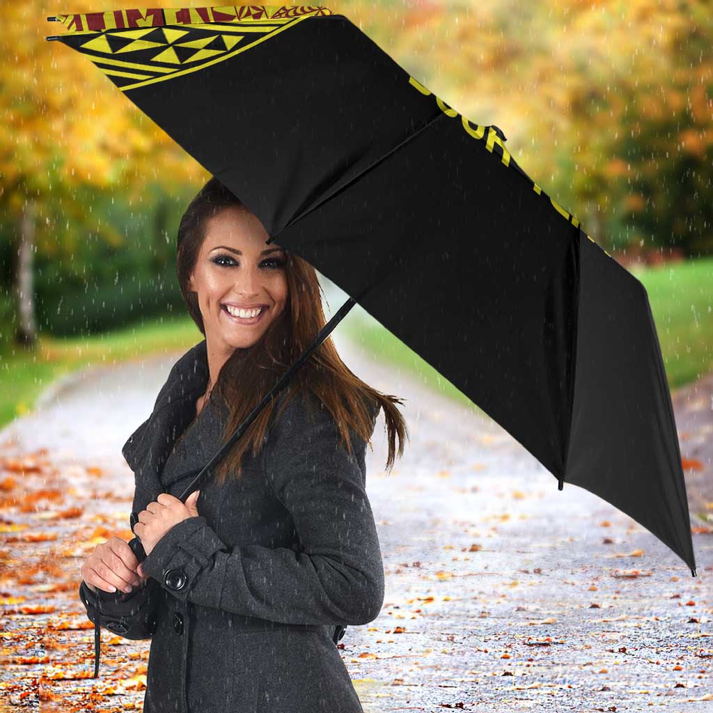 Personalised Tonga Ha apai High School Umbrella Ngatu Fonulei Pattern - Polynesian Pride