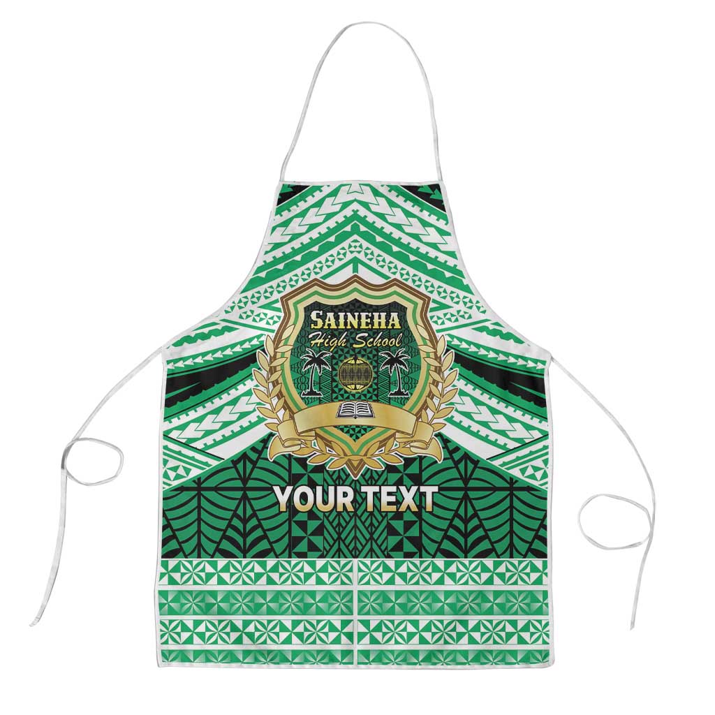 Personalised Tonga Saineha High School Apron Polynesian Ngatu Tribal - Polynesian Pride