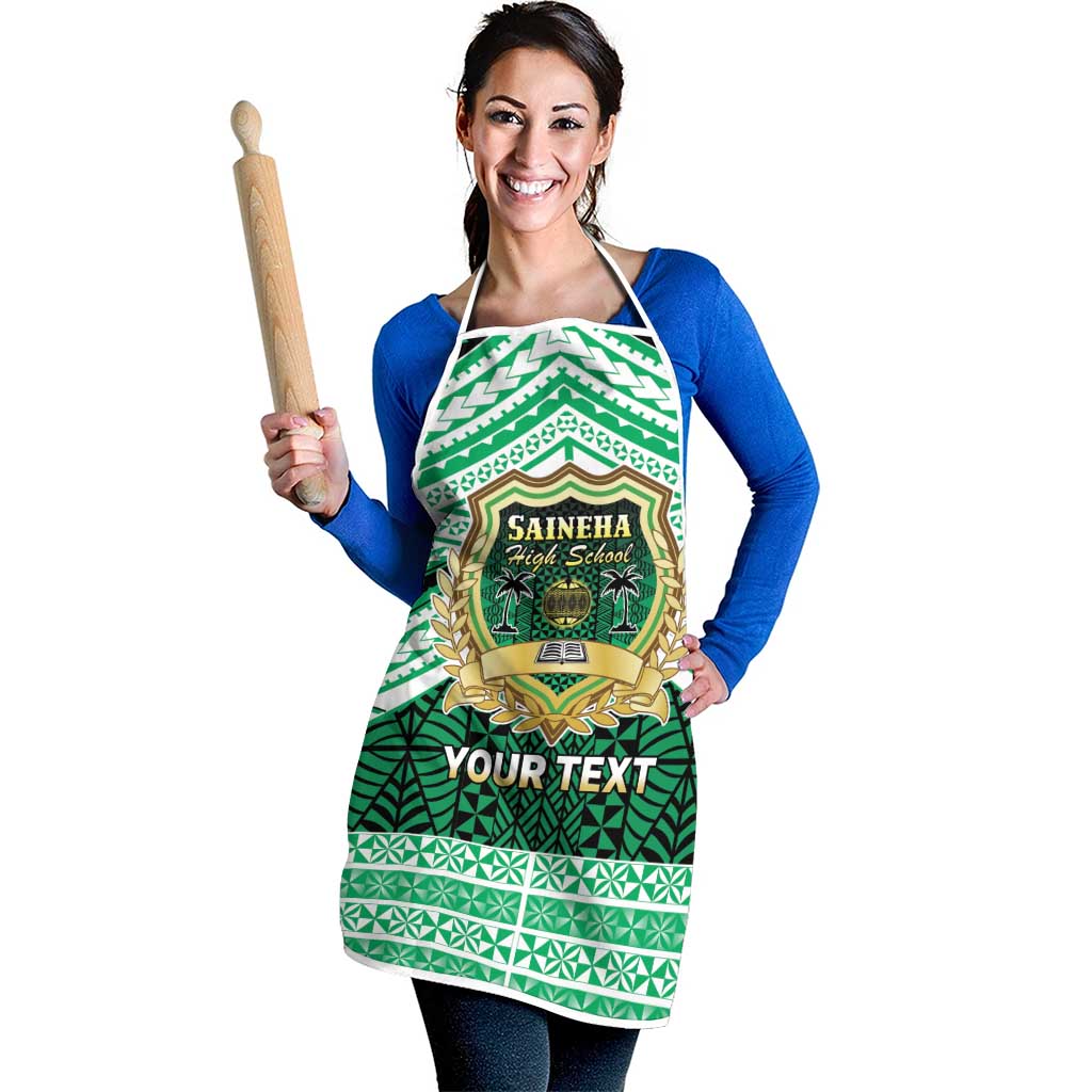 Personalised Tonga Saineha High School Apron Polynesian Ngatu Tribal - Polynesian Pride