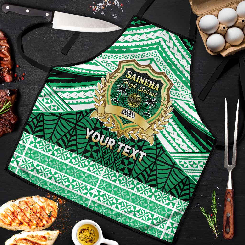 Personalised Tonga Saineha High School Apron Polynesian Ngatu Tribal - Polynesian Pride