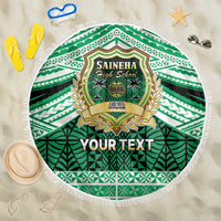 Personalised Tonga Saineha High School Beach Blanket Polynesian Ngatu Tribal