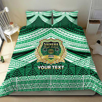 Personalised Tonga Saineha High School Bedding Set Polynesian Ngatu Tribal