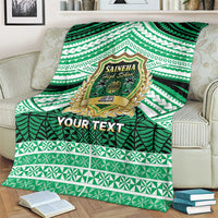 Personalised Tonga Saineha High School Blanket Polynesian Ngatu Tribal