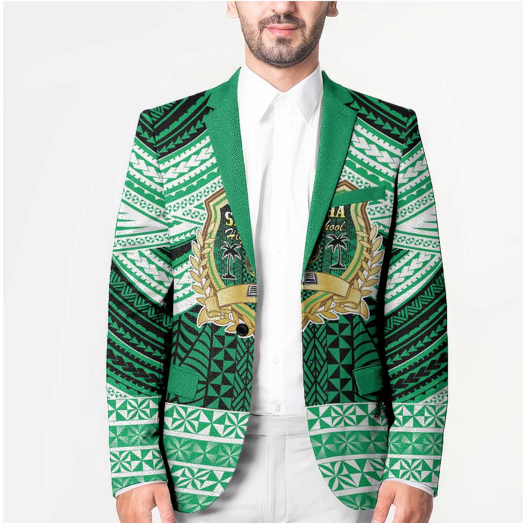 Personalised Tonga Saineha High School Blazer Polynesian Ngatu Tribal LT9 - Polynesian Pride