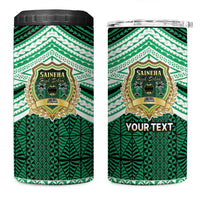 Personalised Tonga Saineha High School 4 in 1 Can Cooler Tumbler Polynesian Ngatu Tribal