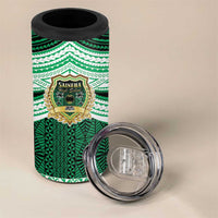 Personalised Tonga Saineha High School 4 in 1 Can Cooler Tumbler Polynesian Ngatu Tribal