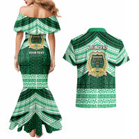 Personalised Tonga Saineha High School Couples Matching Mermaid Dress and Hawaiian Shirt Polynesian Ngatu Tribal