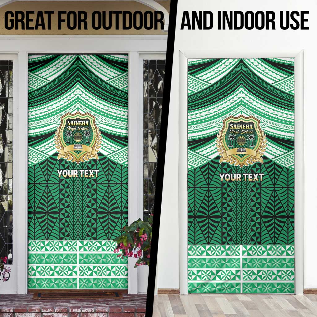 Personalised Tonga Saineha High School Door Cover Polynesian Ngatu Tribal - Polynesian Pride