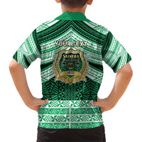Personalised Tonga Saineha High School Family Matching Short Sleeve Bodycon Dress and Hawaiian Shirt Polynesian Ngatu Tribal