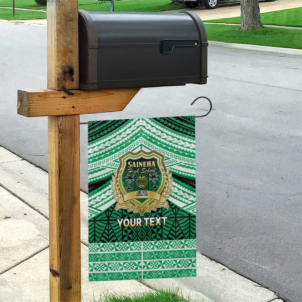 Personalised Tonga Saineha High School Garden Flag Polynesian Ngatu Tribal