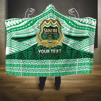 Personalised Tonga Saineha High School Hooded Blanket Polynesian Ngatu Tribal