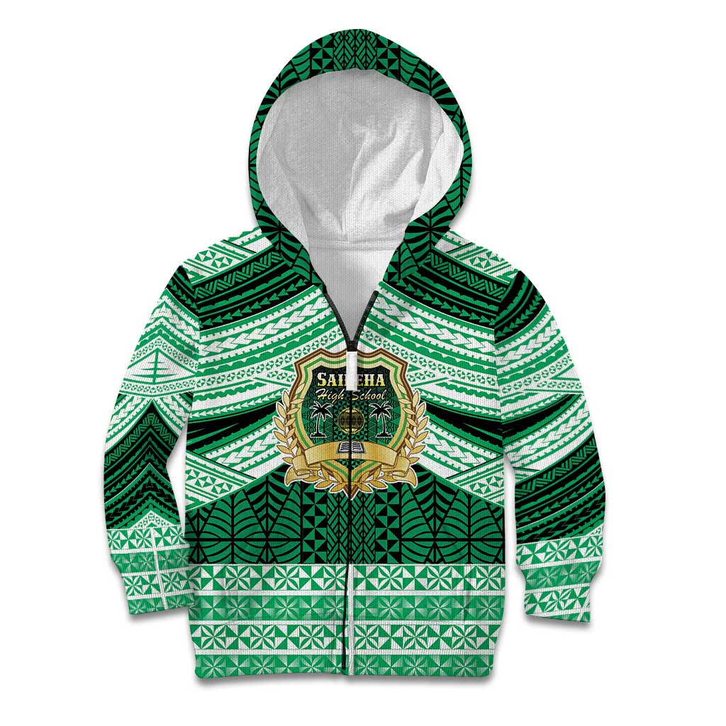 Personalised Tonga Saineha High School Kid Hoodie Polynesian Ngatu Tribal