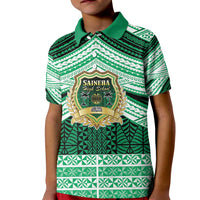 Personalised Tonga Saineha High School Kid Polo Shirt Polynesian Ngatu Tribal