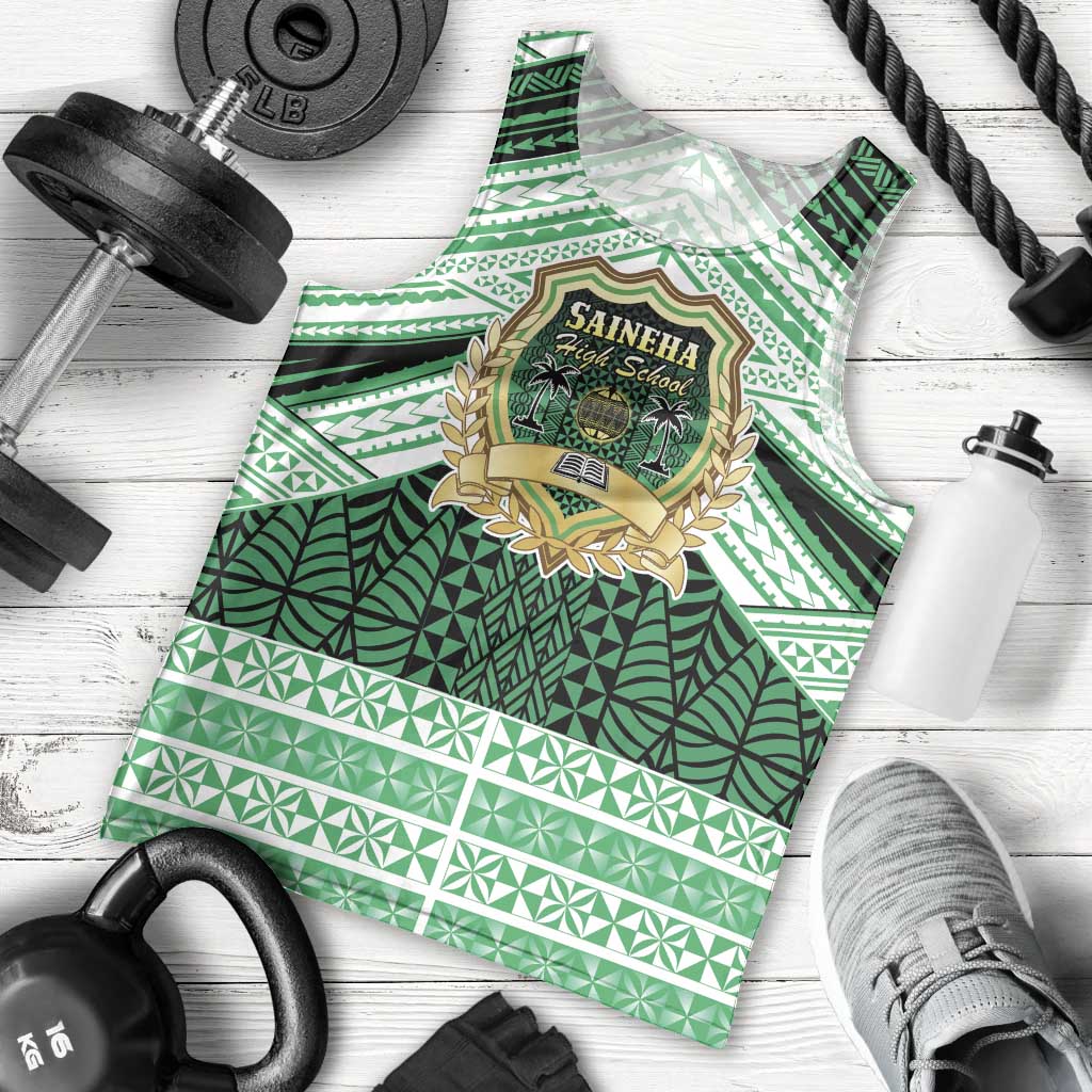 Personalised Tonga Saineha High School Men Tank Top Polynesian Ngatu Tribal