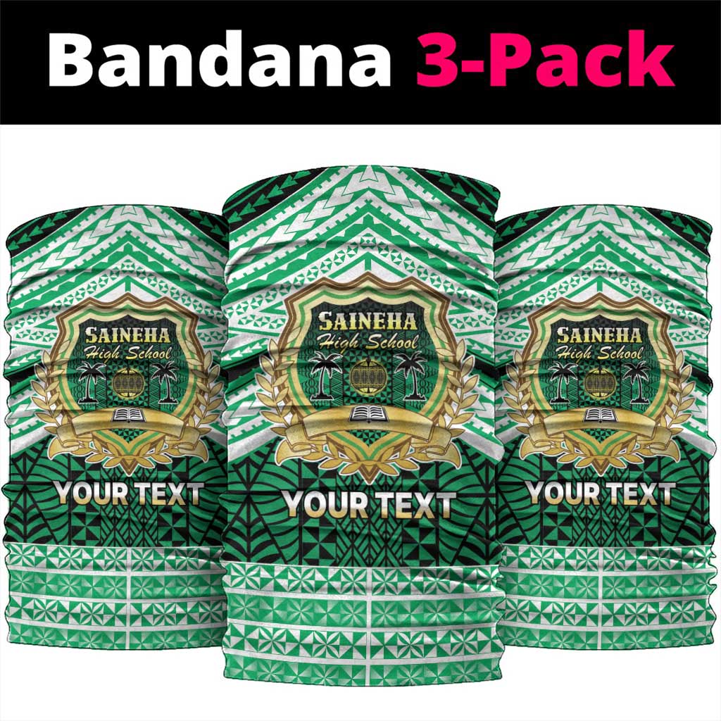 Personalised Tonga Saineha High School Neck Gaiter Polynesian Ngatu Tribal - Polynesian Pride