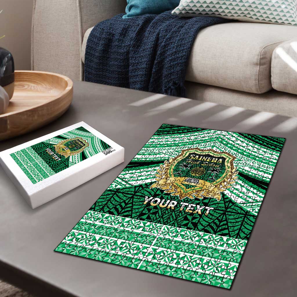 Personalised Tonga Saineha High School Puzzle Polynesian Ngatu Tribal - Polynesian Pride