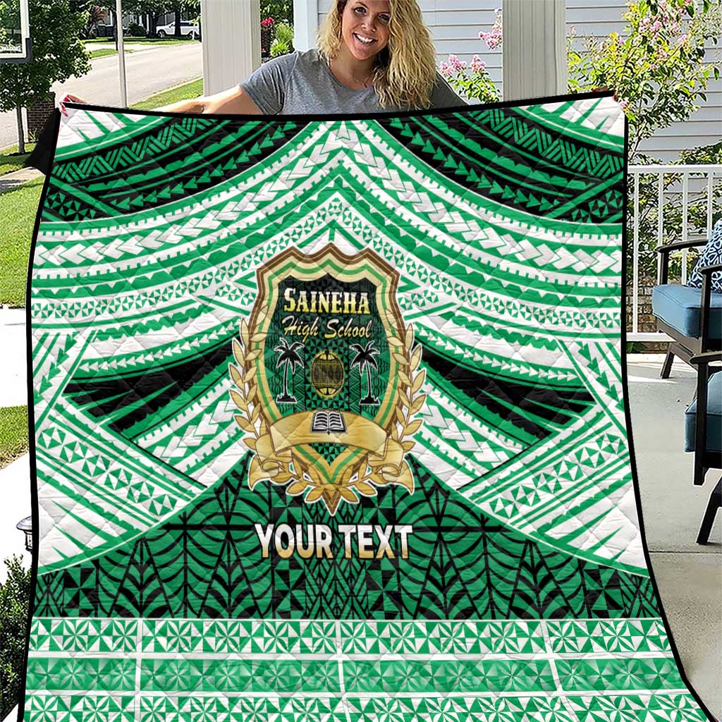 Personalised Tonga Saineha High School Quilt Polynesian Ngatu Tribal