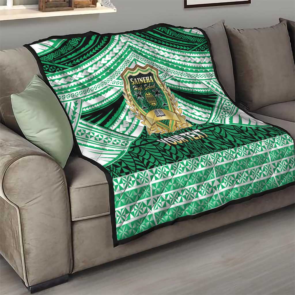 Personalised Tonga Saineha High School Quilt Polynesian Ngatu Tribal