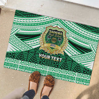 Personalised Tonga Saineha High School Rubber Doormat Polynesian Ngatu Tribal