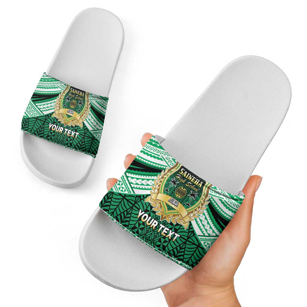 Personalised Tonga Saineha High School Slide Sandals Polynesian Ngatu Tribal - Polynesian Pride