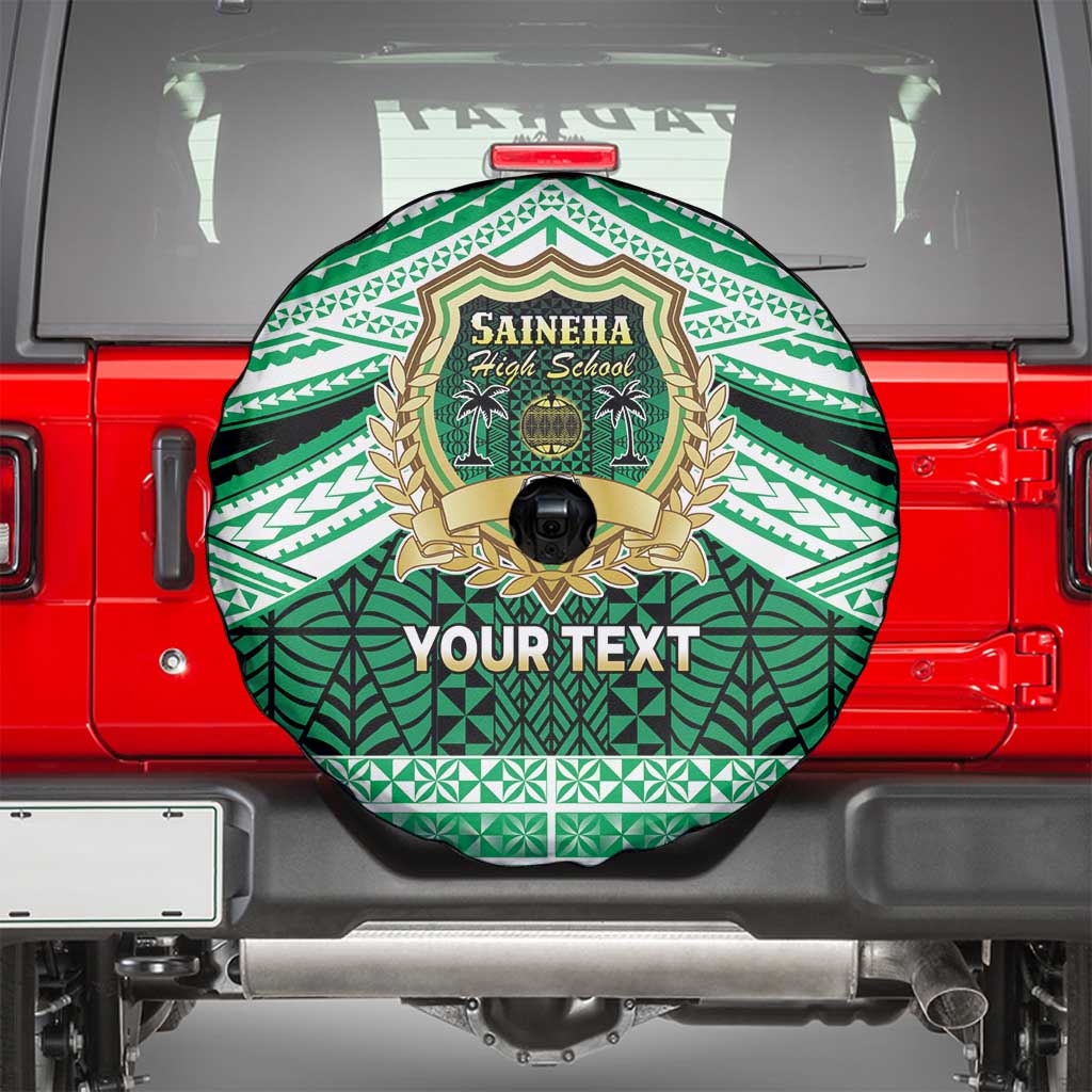 Personalised Tonga Saineha High School Spare Tire Cover Polynesian Ngatu Tribal