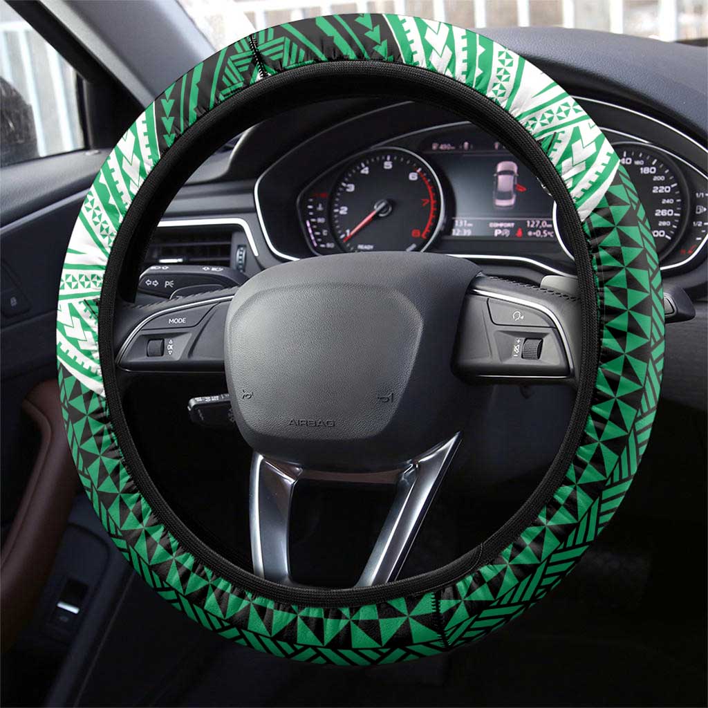 Tonga Saineha High School Steering Wheel Cover Polynesian Ngatu Tribal