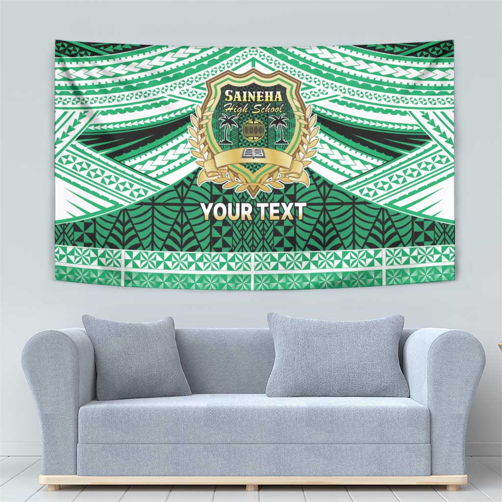 Personalised Tonga Saineha High School Tapestry Polynesian Ngatu Tribal