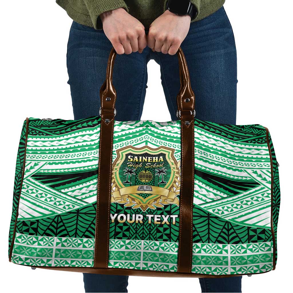 Personalised Tonga Saineha High School Travel Bag Polynesian Ngatu Tribal - Polynesian Pride