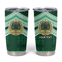Personalised Tonga Saineha High School Tumbler Cup Polynesian Ngatu Tribal