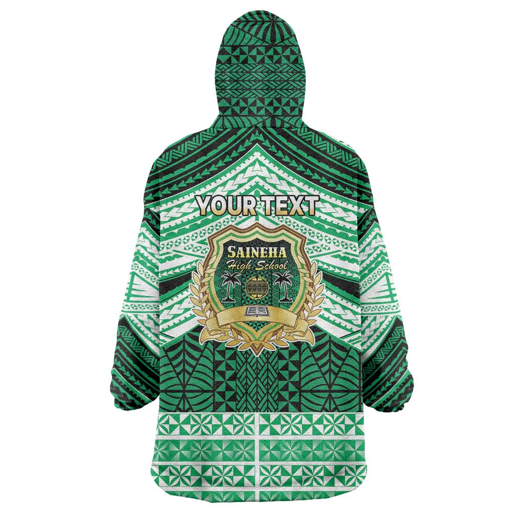 Personalised Tonga Saineha High School Wearable Blanket Hoodie Polynesian Ngatu Tribal LT9 - Polynesian Pride