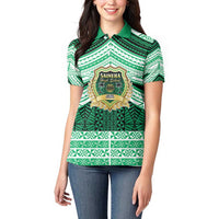 Personalised Tonga Saineha High School Women Polo Shirt Polynesian Ngatu Tribal