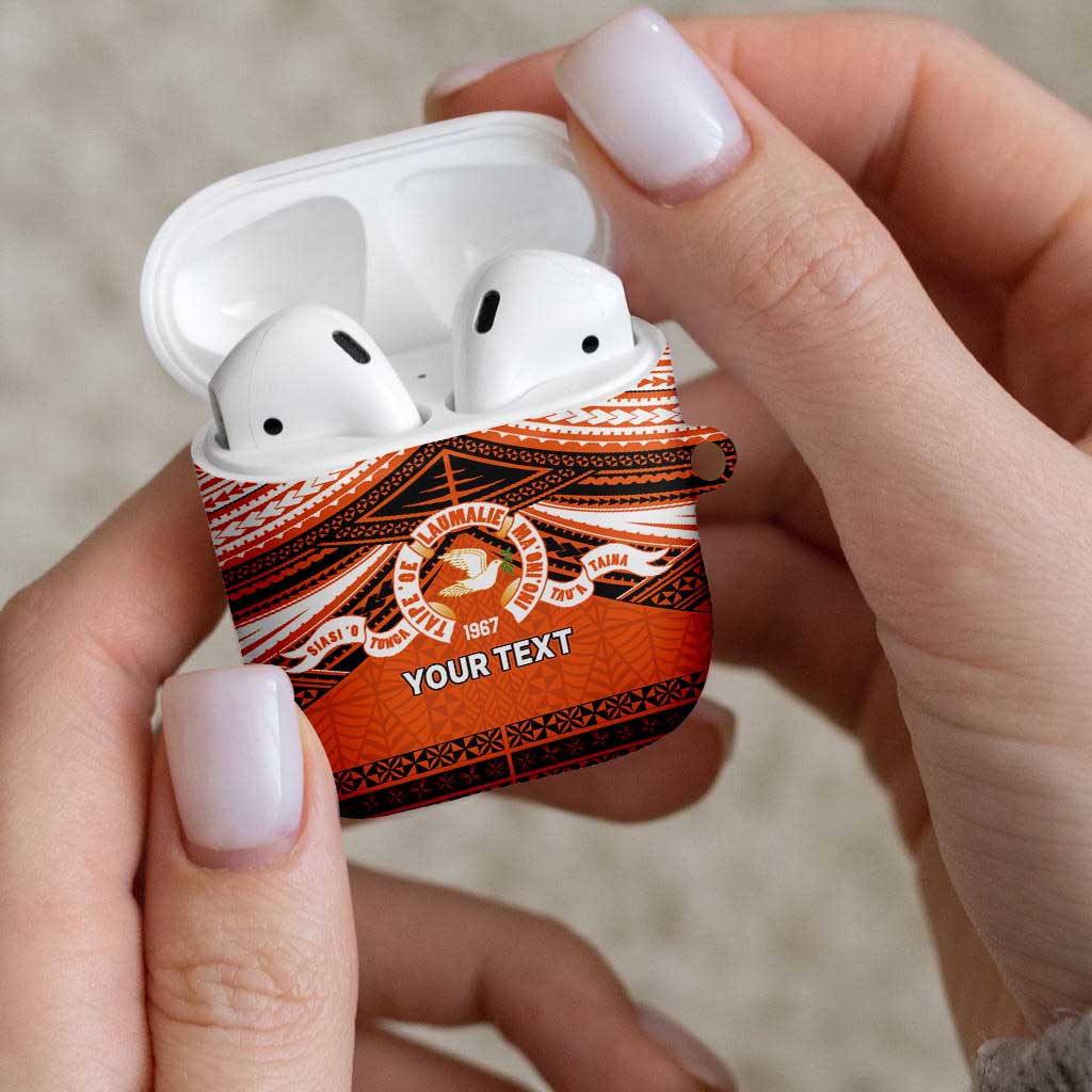 Personalised Tonga Tailulu College AirPods Case Polynesian Ngatu Tribal - Polynesian Pride