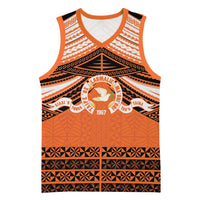 Personalised Tonga Tailulu College Basketball Jersey Polynesian Ngatu Tribal - Polynesian Pride