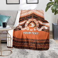 Personalised Tonga Tailulu College Blanket Polynesian Ngatu Tribal