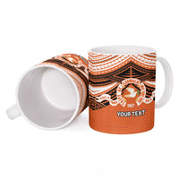 Personalised Tonga Tailulu College Ceramic Mug Polynesian Ngatu Tribal - Polynesian Pride