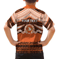 Personalised Tonga Tailulu College Family Matching Off Shoulder Short Dress and Hawaiian Shirt Polynesian Ngatu Tribal