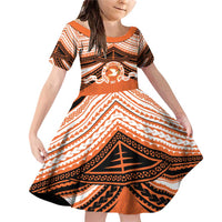 Personalised Tonga Tailulu College Family Matching Off Shoulder Short Dress and Hawaiian Shirt Polynesian Ngatu Tribal