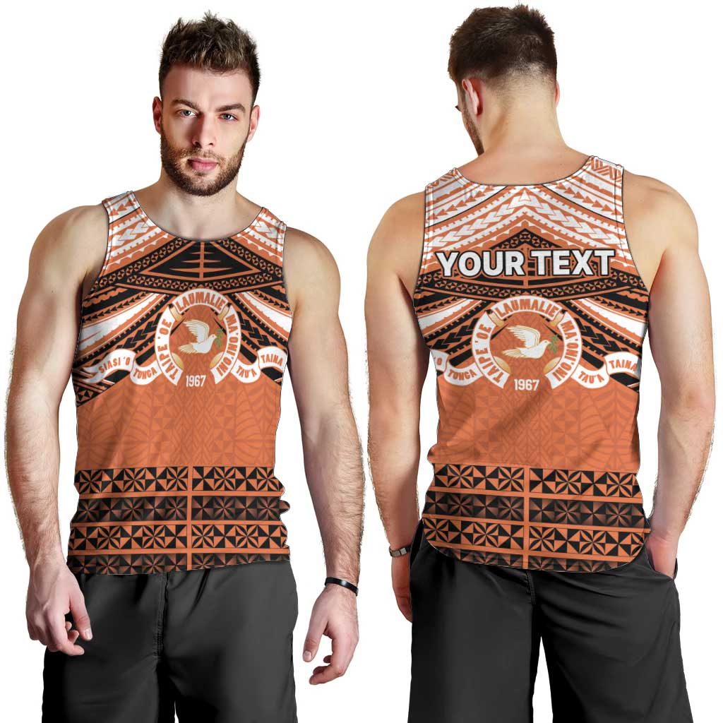 Personalised Tonga Tailulu College Men Tank Top Polynesian Ngatu Tribal